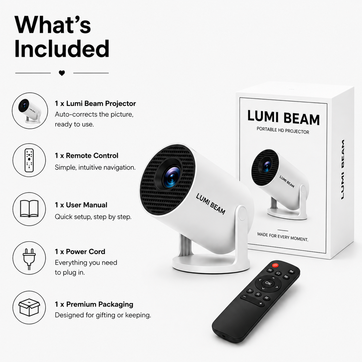 Lumi Beam Portable Projector